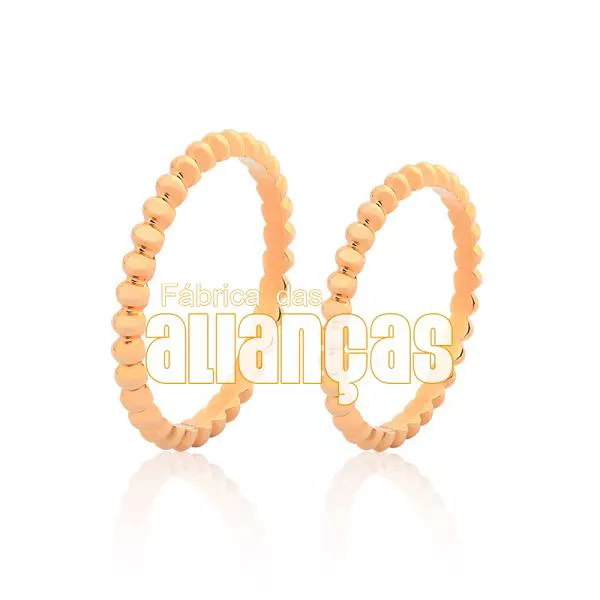 Alianças De Noivado e Casamento Em Ouro Rose 18k 