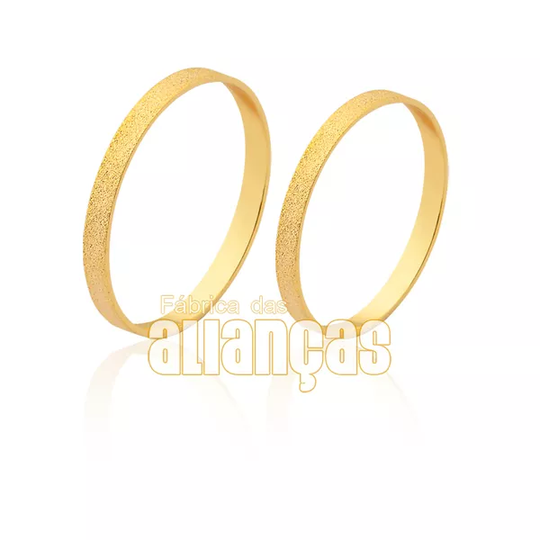 Alianças De Noivado e Casamento Em Ouro Amarelo 18k 0,750