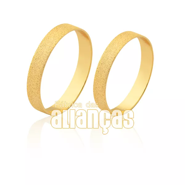 Aliança Delicada Em Ouro - FA-1570-10K - Fábrica das Alianças