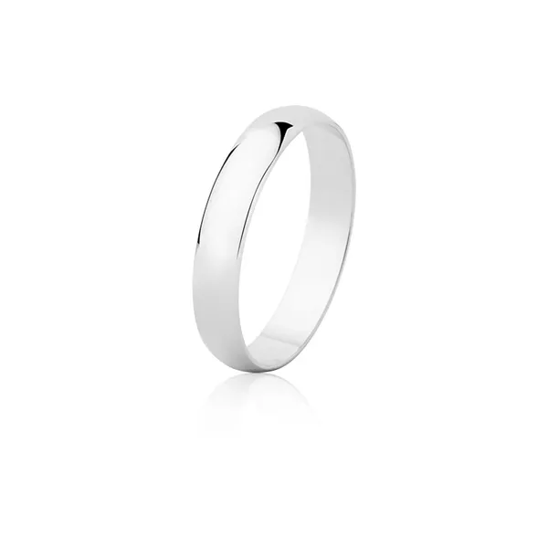 Aliança Ouro Branco 18k (3,80mm) - FA-12-B-unit - Fábrica das Alianças