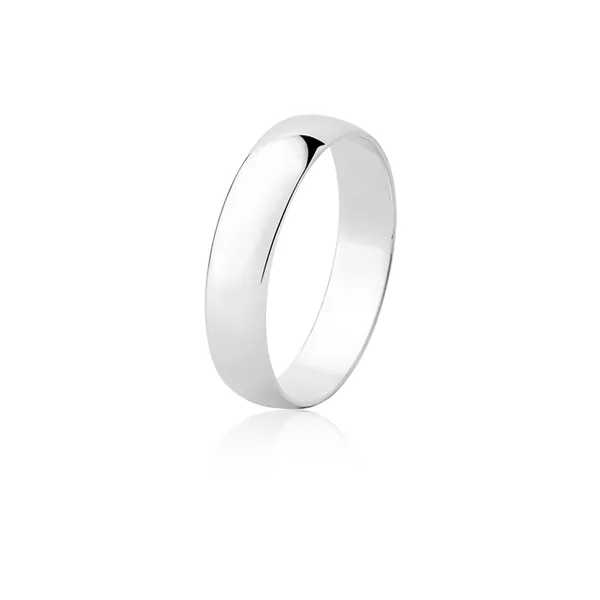 Aliança Ouro Branco 18k (4,00mm) - FA-14-B-unit - Fábrica das Alianças