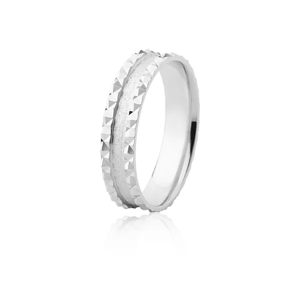Aliança Ouro Branco 18k (4,00mm) - FA-1166-B-unit - Fábrica das Alianças