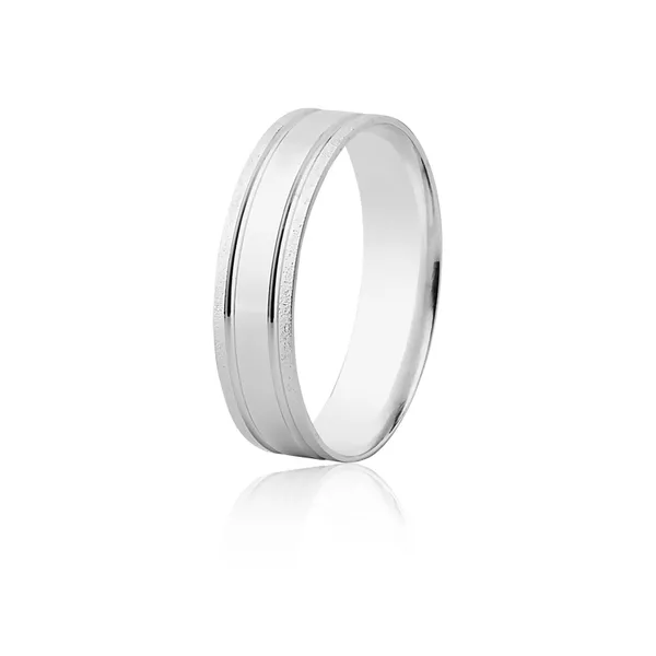 Aliança Ouro Branco 18k (5,20mm)