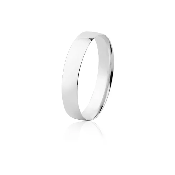Aliança Ouro Branco 18k (4,00mm) - FA-2009-B-unit - Fábrica das Alianças