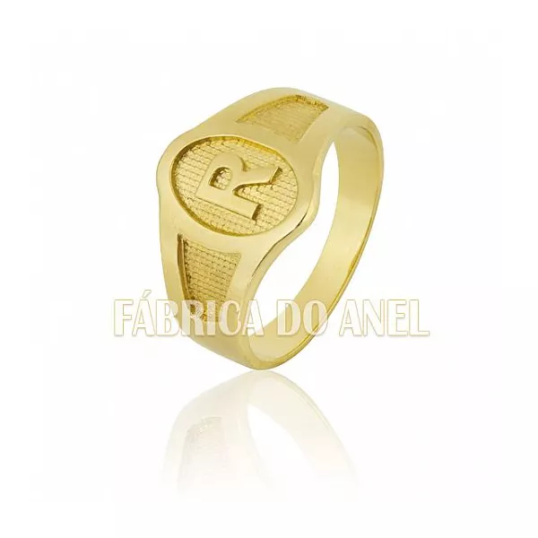 Anel Masculino Em Ouro Amarelo 18k 0,750 - A-05-10 - Fábrica das Alianças