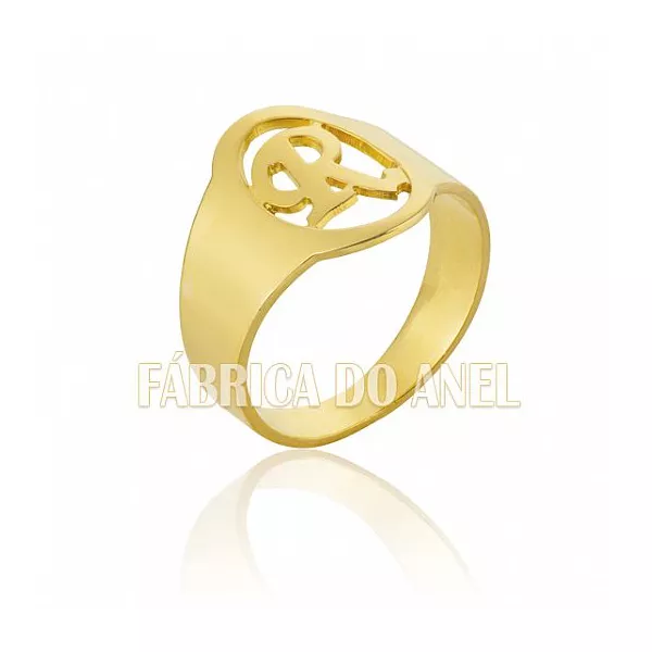 Anel Masculino Em Ouro Amarelo 18k 0,750 A-08 - A-08 - Fábrica das Alianças