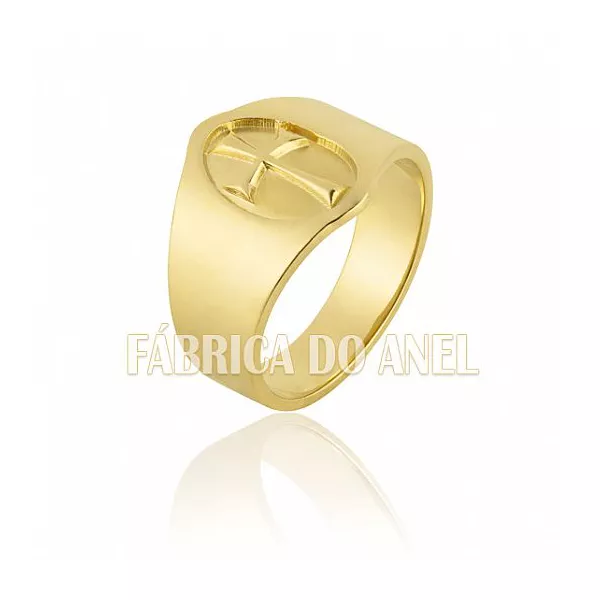 Anel Masculino Em Ouro Amarelo 18k 0,750 A-13 - A-13 - Fábrica das Alianças