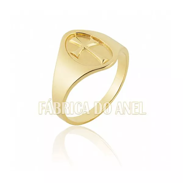 Anel Masculino Em Ouro Amarelo 18k 0,750 A-14 - A-14 - Fábrica das Alianças