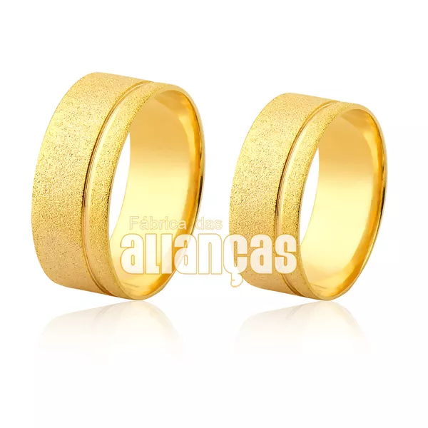 Par De Alianças Diamantado De Ouro 18 k