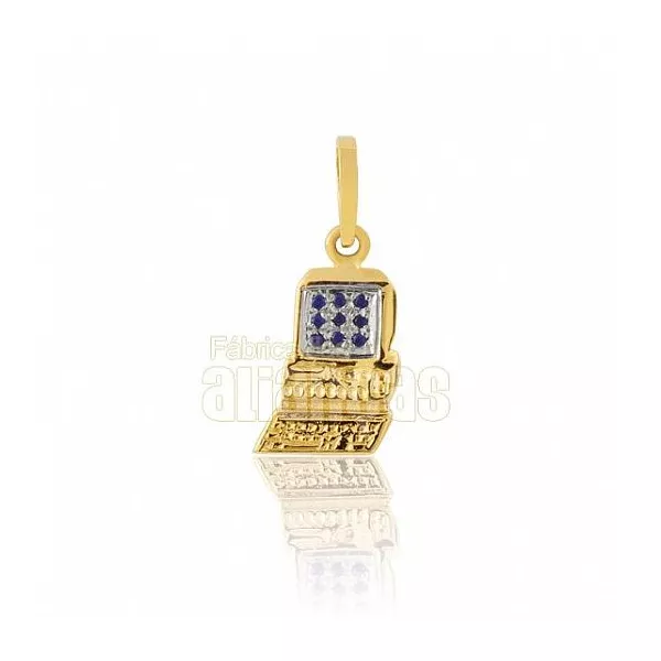 Pingente De Formatura De Informática Em Ouro Amarelo 18k 0,750 P-02
