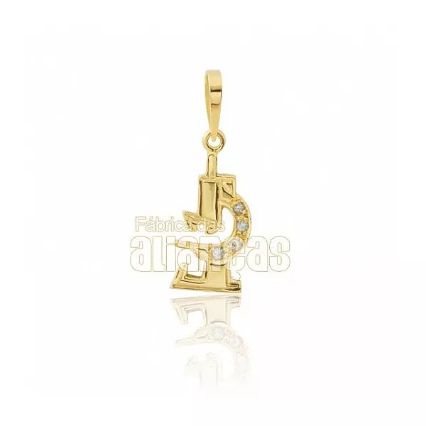 Pingente De Formatura De Biologia Em Ouro Amarelo 18k 0,750 P-21 - P-21 - Fábrica das Alianças
