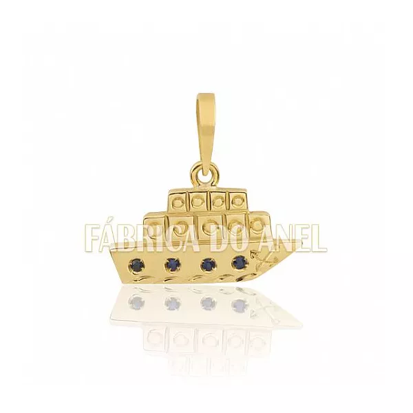 Pingente De Formatura De Turismo Em Ouro Amarelo 18k 0,750 P-27 - P-27 - Fábrica das Alianças