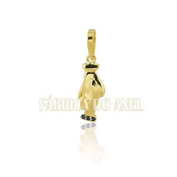 Pingente De Formatura De Relações Públicas Em Ouro Amarelo 18k 0,750 P-32 - P-32 - Fábrica das Alianças