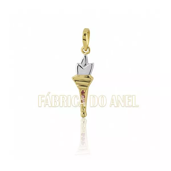 Pingente De Formatura De História Em Ouro Amarelo 18k 0,750 P-34 - P-34 - Fábrica das Alianças