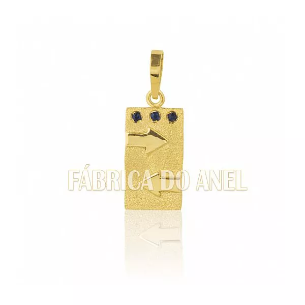 Pingente De Formatura De Publicidade Em Ouro Amarelo 18k 0,750 P-36 - P-36 - Fábrica das Alianças