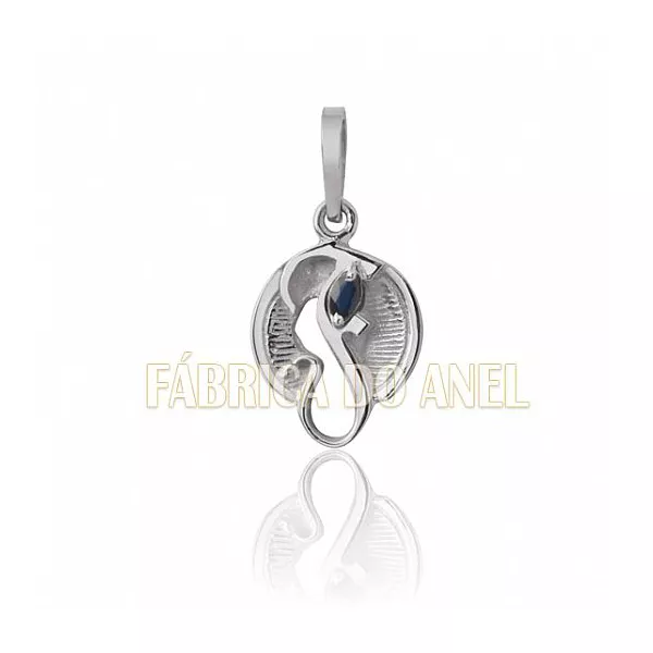 Pingente De Formatura De Fono Audiologia Em Ouro Branco 18k 0,750 P-11-b