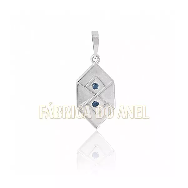 Pingente De Formatura De Adm Em Ouro Branco 18k 0,750 P-14-b - P-14-B - Fábrica das Alianças
