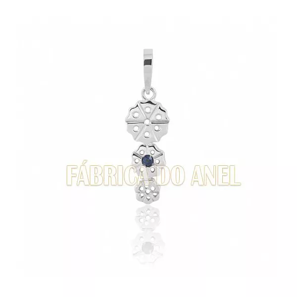 Pingente De Formatura De Eng Mecânica Em Ouro Branco 18k 0,750 P-31-b - P-31-B - Fábrica das Alianças