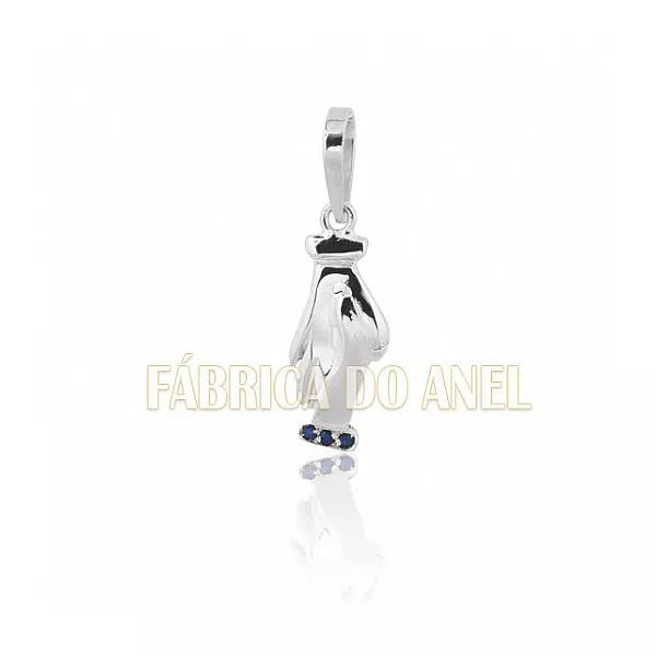Pingente De Formatura De Relações Públicas Em Ouro Branco 18k 0,750 P-32-b - P-32-B - Fábrica das Alianças