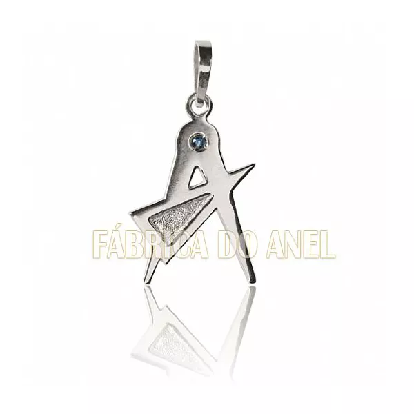 Pingente De Formatura De Eletrônica Em Ouro Branco 18k 0,750 P-50-b - P-50-B - Fábrica das Alianças