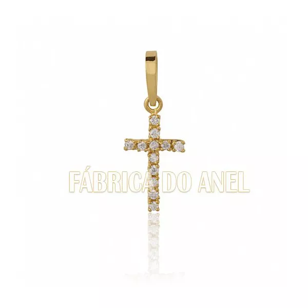Pingente Exclusivo De Crucifixo Em Ouro Amarelo 18k - FA-P-159 - Fábrica das Alianças