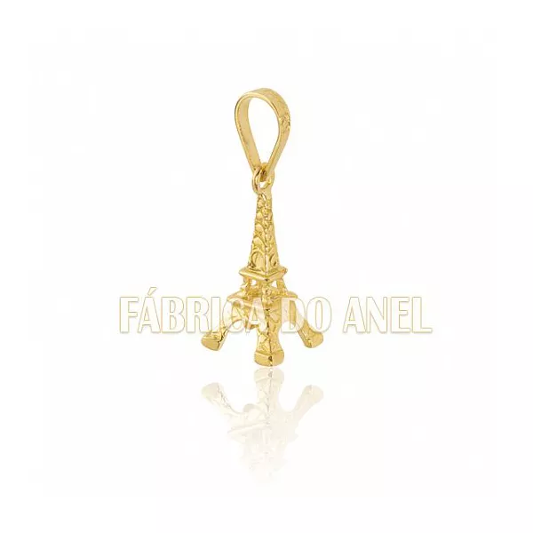 Pingente Exclusivo De Torre Eiffel Em Ouro Amarelo 18k
