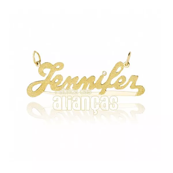 Pingente De Nome Em Ouro Amarelo 18k 0,750 Fa-p-150 - FA-P-150 - Fábrica das Alianças