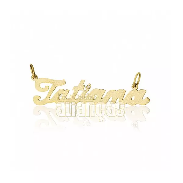 Pingente De Nome Em Ouro Amarelo 18k 0,750 Fa-p-153 - FA-P-153 - Fábrica das Alianças