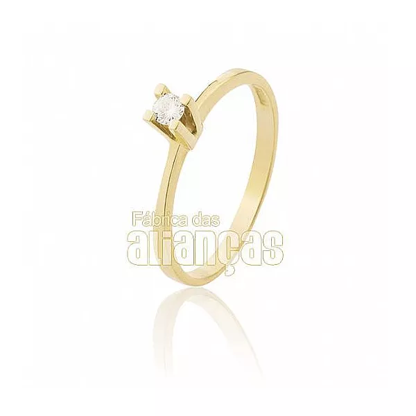 Solitário De Ouro 18k Barato - S-03-Z - Fábrica das Alianças