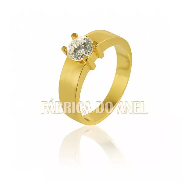 Anel Solitário Com Diamante De 0,70 Quilates - S-70 - Fábrica das Alianças