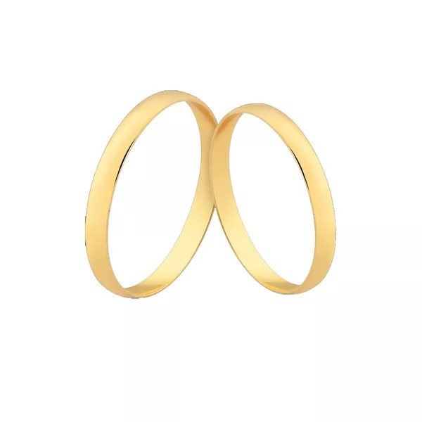 Alianças De Casamento Em Ouro - FA-1802-V - Fábrica das Alianças