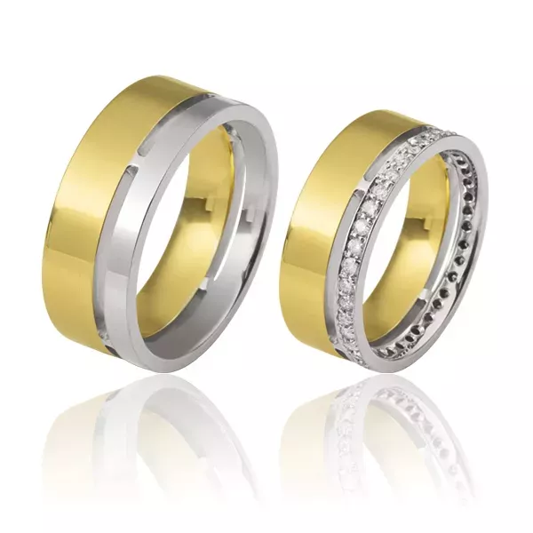 Alianças De Casamento Em Ouro - FA-100-V - Fábrica das Alianças