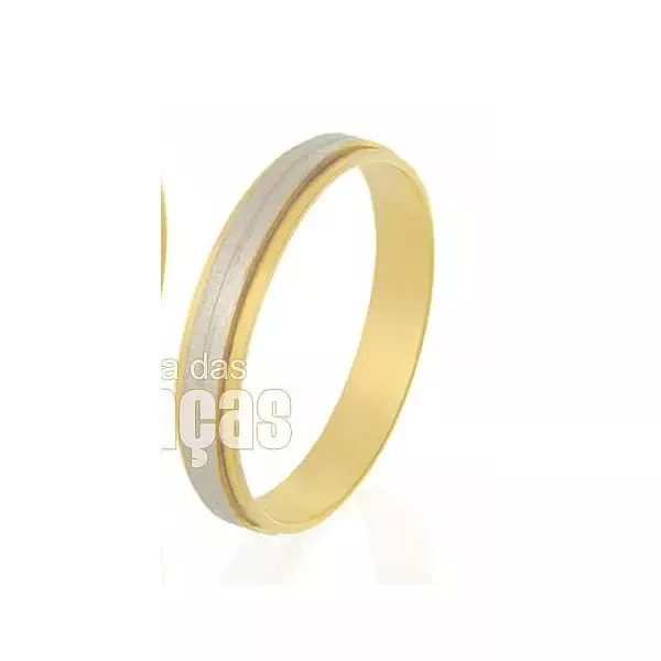 Alianças De Bodas Em Ouro 18k 0,750 - FA-245-U - Fábrica das Alianças