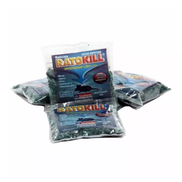 Raticida Granulado Ratokill Grãos Especiais 25g - Insetimax | AGROCAC
