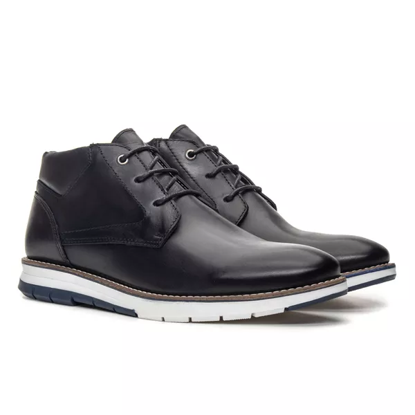 Bota Casual Marçal Couro Napa Preto