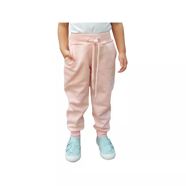 Calça Moletom Infantil Jogger C/ Elástico Feminina Masculina Rosa