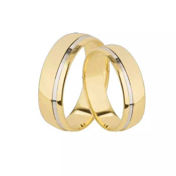 Aliança Em Ouro 18k Bodas De Prata - AE-FF-58 - Alianças Exclusivas