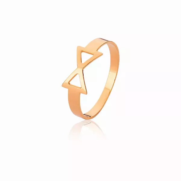 Anel De Laço Em Ouro Rose18k - AE-A-06-R - Alianças Exclusivas