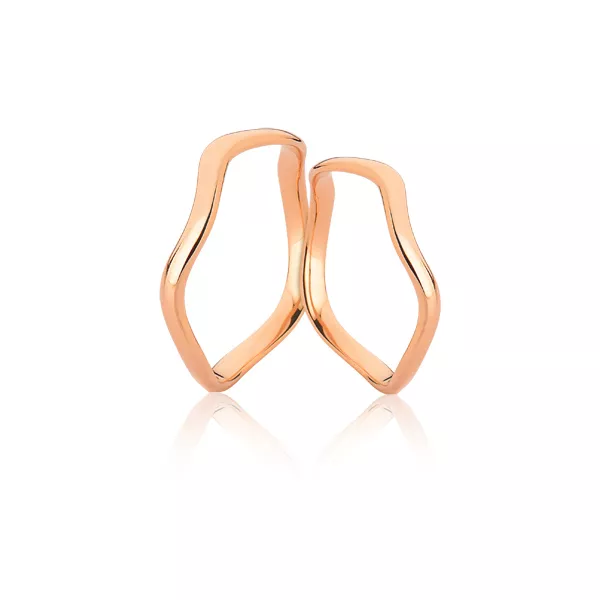 Aliança Trabalhada de Ouro Rose 10k - A-MJ-07-R - Alianças Exclusivas