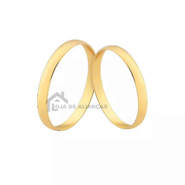 Alianças Tradicional de Noivado ouro 10k - A-CM-23 - Alianças Exclusivas