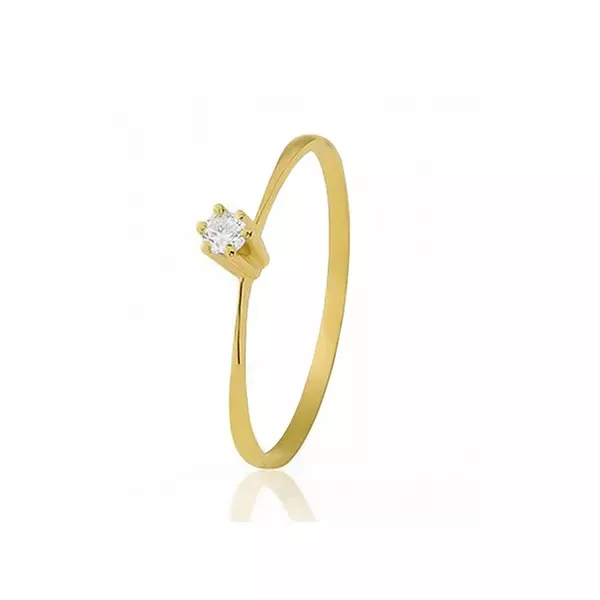 Anel Delicado em Ouro - AE-S-04-10K - Alianças Exclusivas