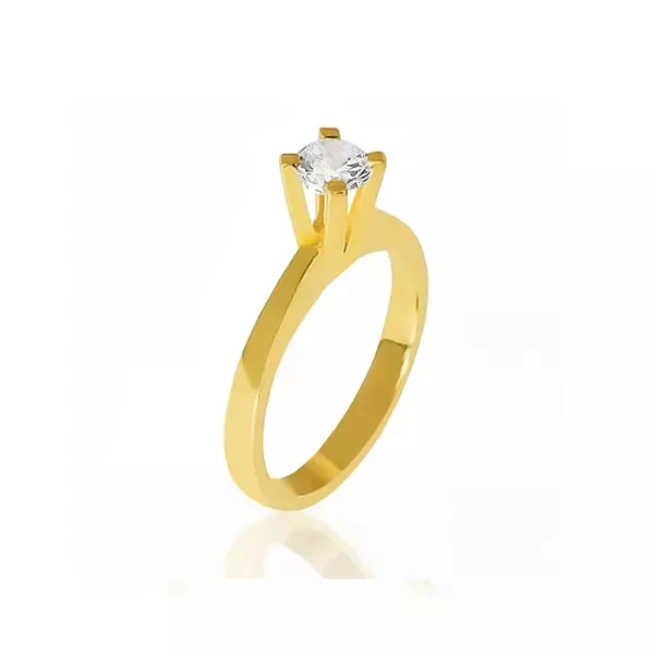 Anel Delicado em Ouro - AE-S-50-10K - Alianças Exclusivas