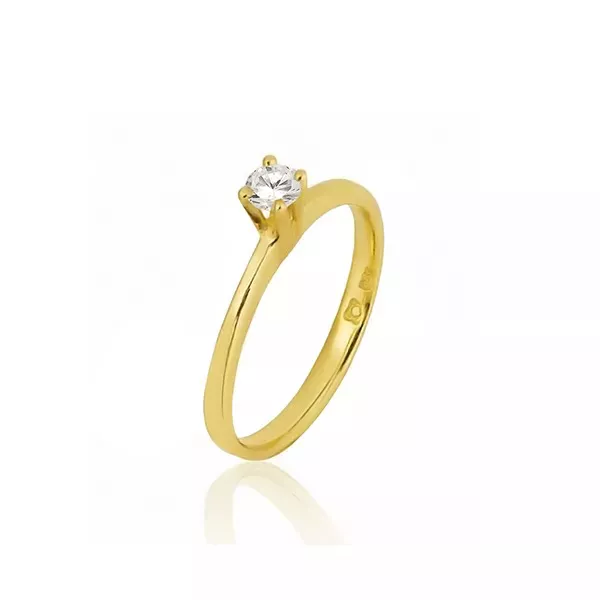 Lindo Anel Com Diamante - AE-S-19 - Alianças Exclusivas