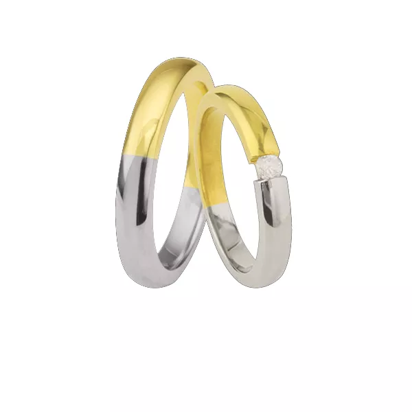 Aliança Para Bodas Em Ouro 18k - AE-337 - Alianças Exclusivas