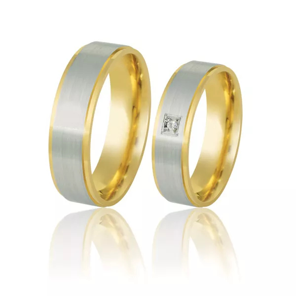 Alianças Duas Cores - AE-CB-61 - Alianças Exclusivas
