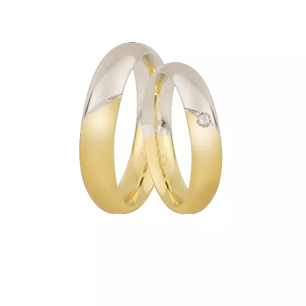 Linda Aliança Para Bodas Em Ouro 18k - AE-MMB-50 - Alianças Exclusivas