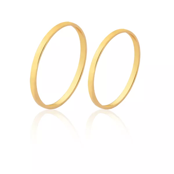 Alianças de Ouro 10k Baratas Entrega Rápida - AE-120-10K - Alianças Exclusivas