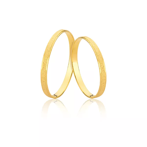 Alianças De Ouro 18k Diamantadas