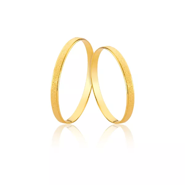 Alianças De Ouro Delicadas - A-JE-616 - Alianças Exclusivas