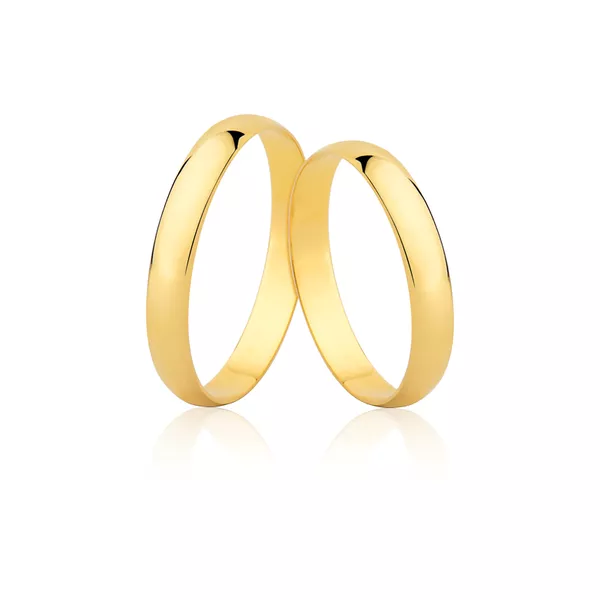 Par De Alianças De Ouro 18k - AE-MM-35 - Alianças Exclusivas